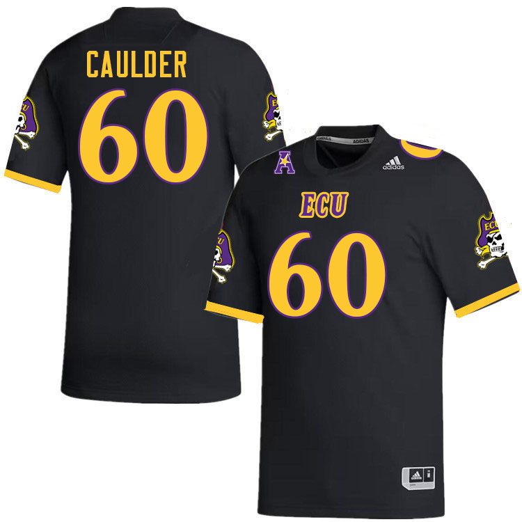 #60 Zach Caulder East Carolina Pirates College Football Jersey Stitched-Black #60 Zach Caulder East Carolina Pirates College Football Jersey Stitched-Black